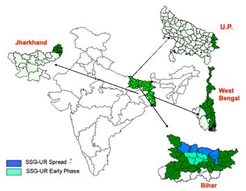 kala-azar affected map