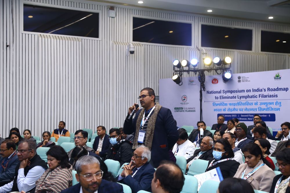 National Sysmposium on India's Roadmap to Eliminate Lymphatic Filariasis inaugurated by Dr. Mansukh Mandaviya, Hon'ble Health Minister and Chemicals & Fertilizers, Govt. of India on 13th Jan 2023 at Vigyan Bhawan, New Delhi.