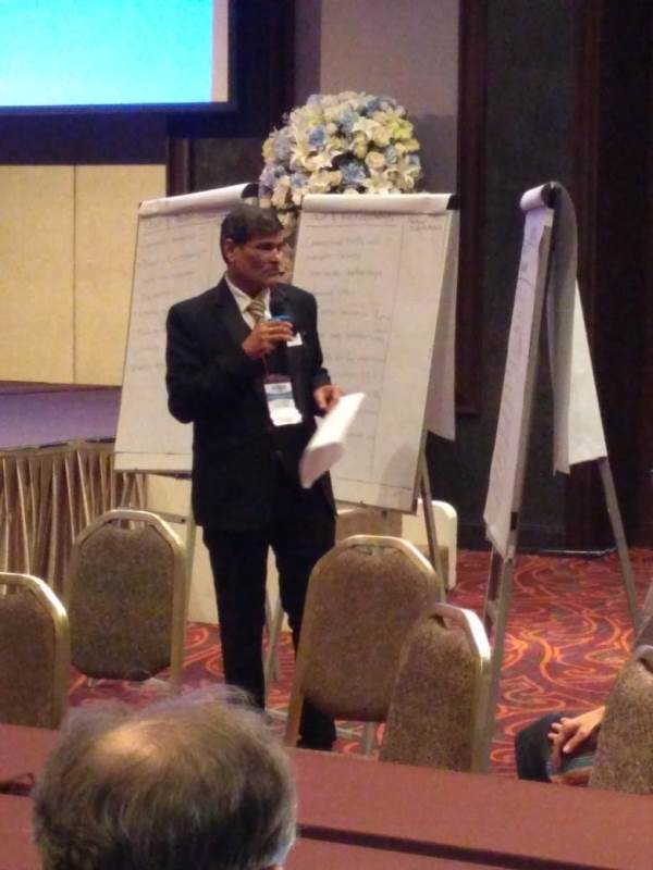 Dr. Sher Singh, Joint Director, NVBDCP presenting for high burdened countries in joint metin gof all groups of APMEN at Bangkok from 3-8 September 2018 for Malaria Elimination
