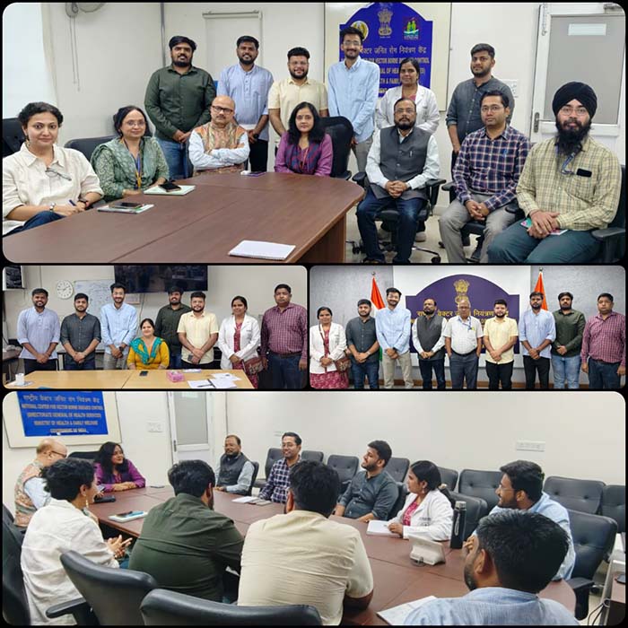 An Orientation Training for Final Year M.D. Students of VMMC & Safdarjung Hospital organized under the guidance of Dr. Tanu Jain, Director NCVBDC from 8-10th April 2026 at NCVBDC. Students were sensitized on various programmatic aspects of VBDs. #NVBDCP #VBD