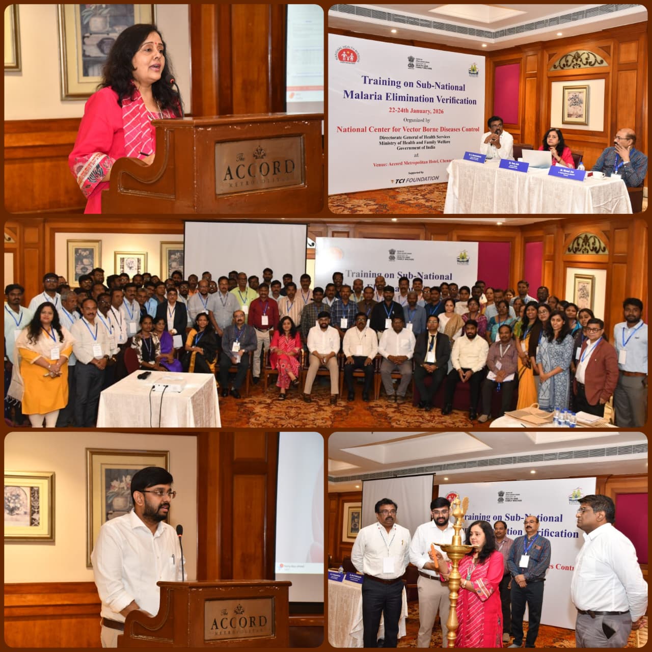 Training on Sub-National Malaria Elimination Verification (#SNMEV) organised by NCVBDC in presence of Dr Tanu Jain, Director NCVBDC; Dr A. Arun Thamburaj, MD-NHM Tamil Nadu & Dr Sambit Pradhan, Asst Director NCVBDC. 33 eligible districts of Tamil Nadu participated at Chennai from 22&ndash;24 Jan 2026 to strengthen preparedness.#MalariaElimination #SNMEV