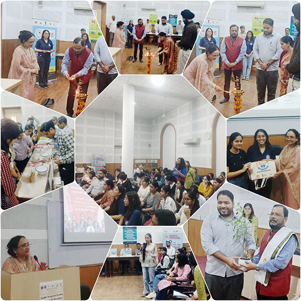As part of the #SwasthNariSashaktParivar campaign (Sep 17–Oct 2, 2025), NCVBDC organized a sensitization program at IP College for Women, Delhi on 1st Oct 2025, focusing on healthy lifestyles, menstrual hygiene, HPV vaccination, and prevention of NCDs along with an interactive IEC stall on VBDs.