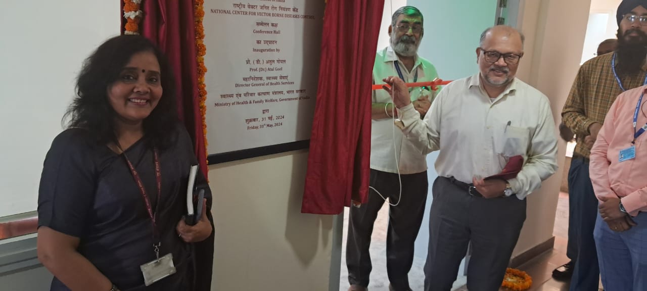 The newly upgraded  and improvised state of the art "Conference Hall" of NCVBDC was inaugurated by Prof (Dr.) Atul Goel, Dir, NCDC and DGHS, MoHFW on 31.05.2024 in the esteemed presence of Dr. Tanu Jain, Dir, NCVBDC and other distinguished officers & staff of NCVBDC and NCDC.